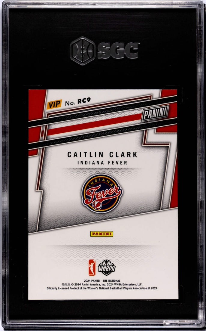 Card Caitlin Clark 2024 Panini The National VIP #RC9 SGC 8.5 - 2