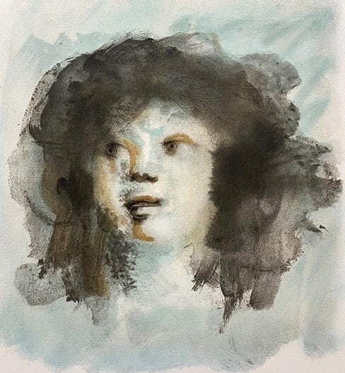 Included Leonor Fini Lithograph TETE BLEUE Signed ed.140/ 150 Framed Box - 2