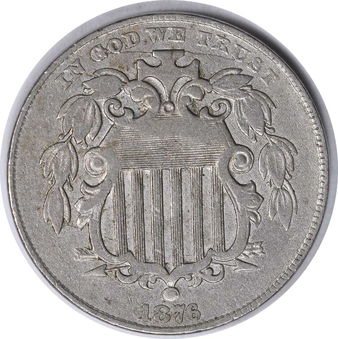 Uncertified 1876 Shield Nickel VF (1 of 2)