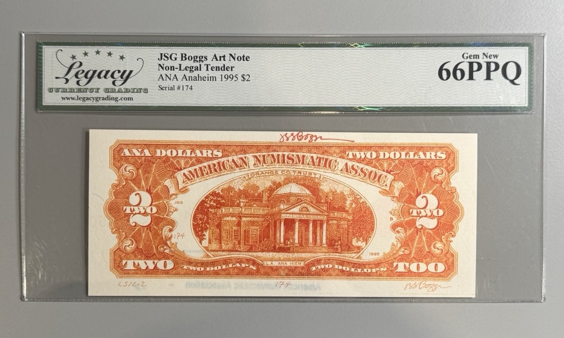 FUN LEGACY GRADED 66PPQ - JSG BOGGS ART NOTE (1 of 2)