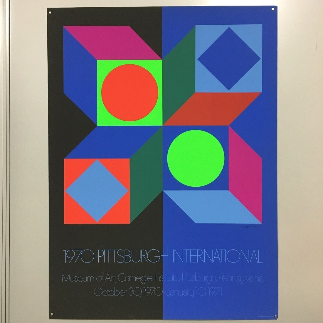 Poster VICTOR VASARELY "Pittsburgh International 1970" Silkscreen: Poster VICTOR VASARELY "Pittsburgh International 1970" Silkscreen This listing features Poster VICTOR VASARELY "Pittsburgh International 1970" Silkscreen. Item specifics are provided below. Item Speci