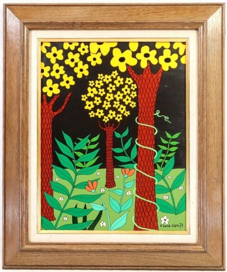 Framed Paolo Della Valle (Italy) Original Painting Oil on Canvas Signed (1 of 9)