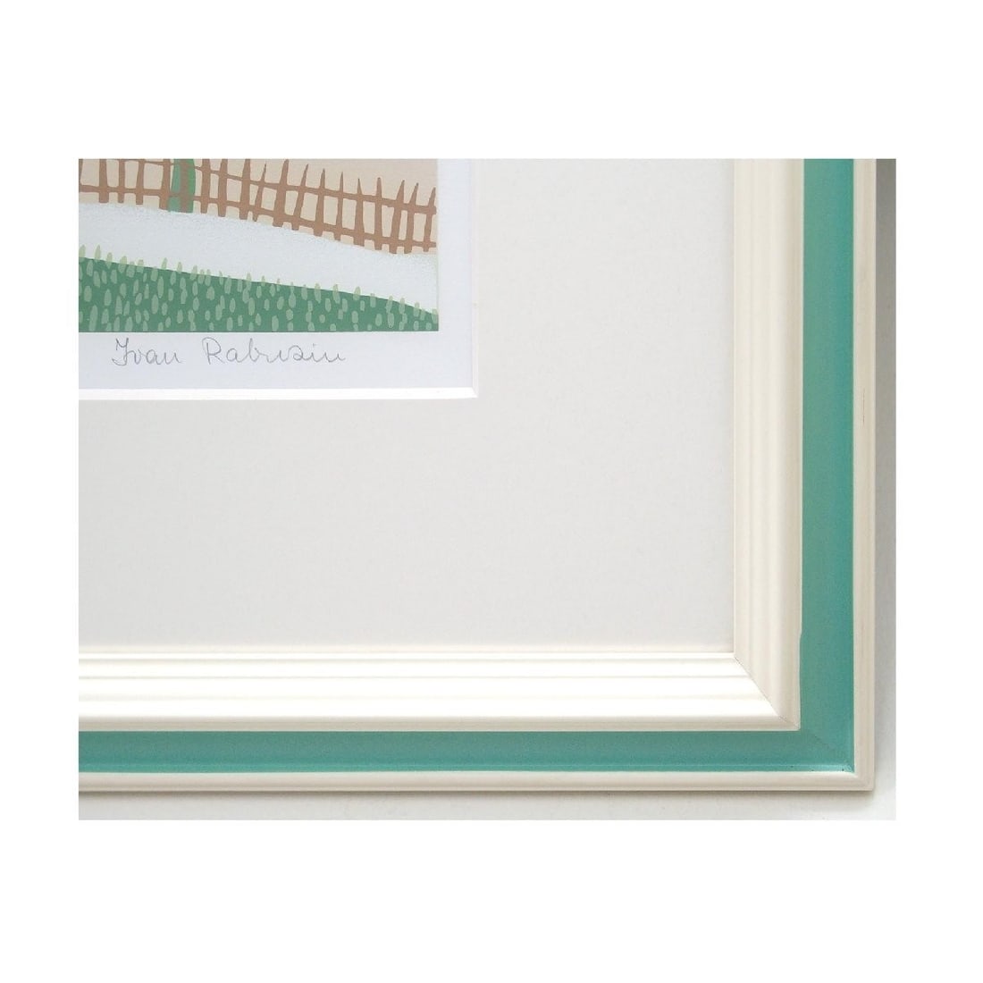 Framed Ivan Rabuzin (Croatia) "COTTAGES Flowers" Original Silk Screen Signed - 4