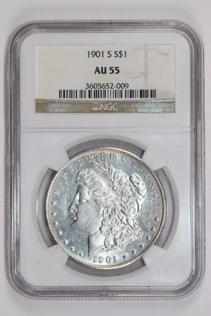 AU55 1901-S MORGAN DOLLAR NGC (1 of 2)