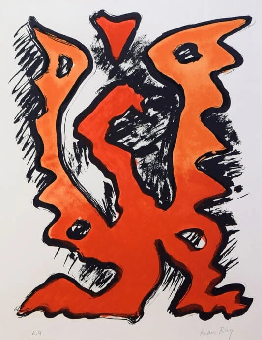 E.D. Man Ray "Modern Myth" Lithograph Edition Signed Framed Limited Edition - 2