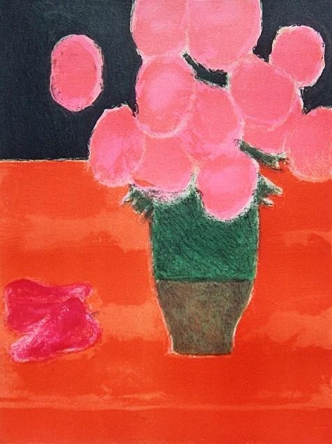 Limited Ed 100 - Bernard Cathelin "Roses and Red Pepper" Hand-Signed Lithograph - 2