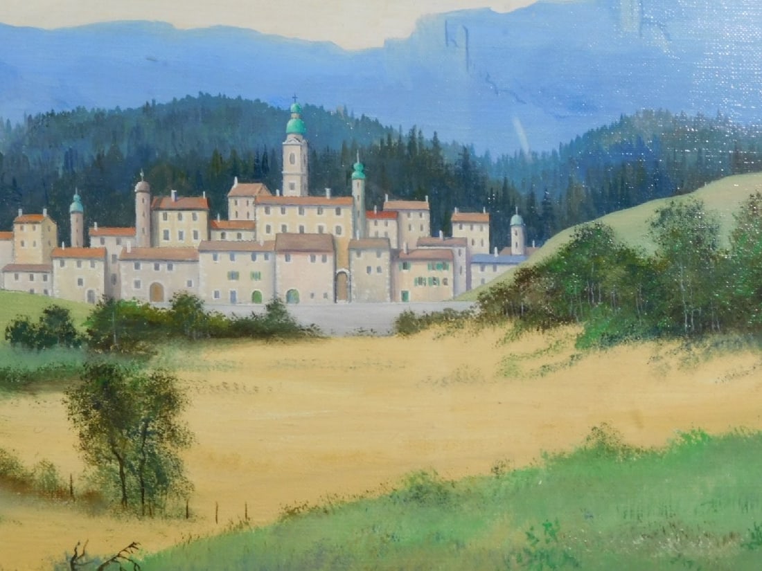 Framed - Jean-Claude Farjas Oil Painting F12 Paysage Romantique en t Signed - 6