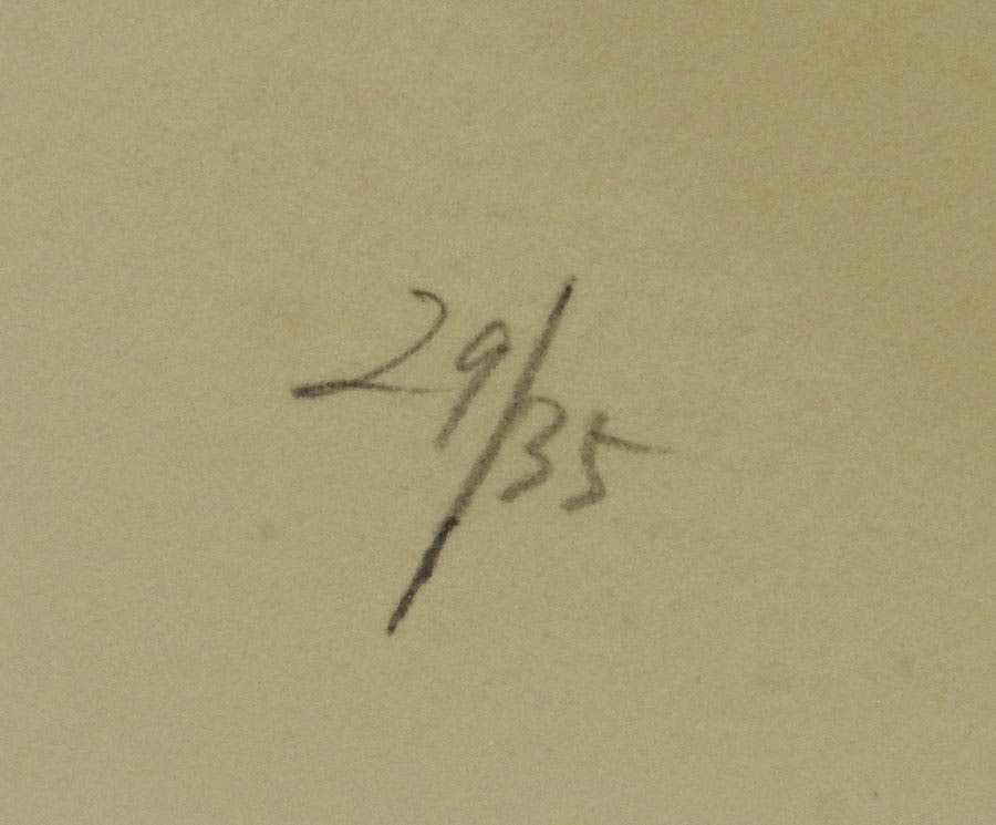 Art Toko Shinoda ROSE 1976 Original Lithograph Signed 29/ 35 Japanese Abstract - 8