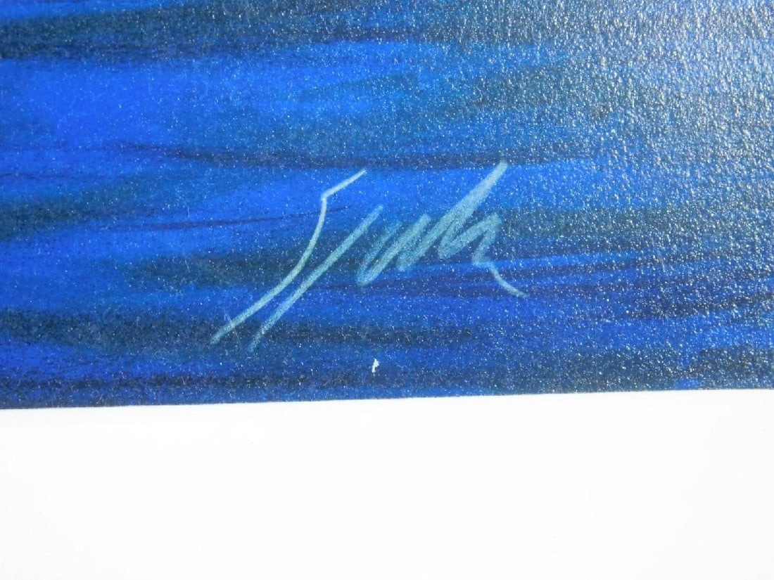 Framed Victor Spahn Lithograph Sailing Boat Americas Cup Signed Numbered 40/ 200 - 6