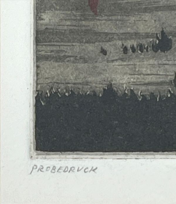 "Maria" Steiner Ernst (Swiss) Original Etching Print Signed Numbered Framed - 7