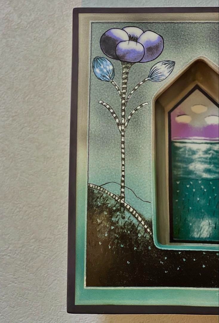 Signe Helj Liukko-Sundstrm Arabia Finland Candle Holder Ceramic Art Plate 1990 - 4