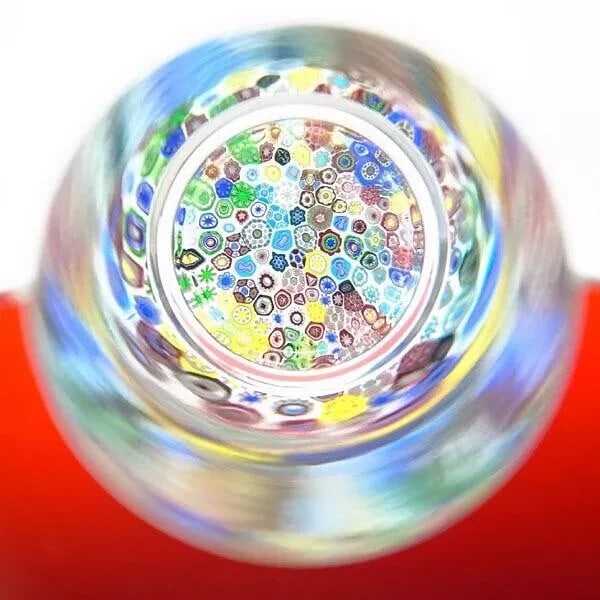 Bastide Baccarat Flower Vase Oceanie Crystal/ Red by Thomas - 8