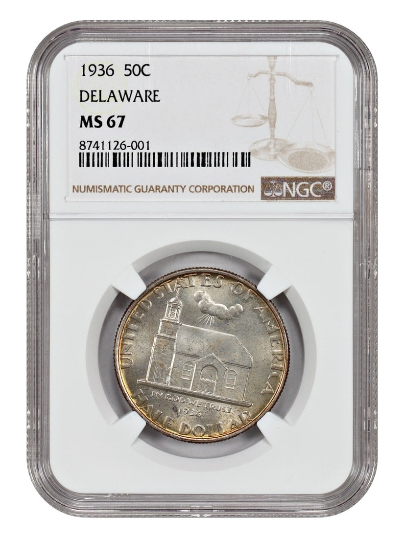 Classic Silver Commemorative - 1936 50C Delaware NGC MS67: Classic Silver Commemorative - 1936 50C Delaware NGC MS67 This listing features Classic Silver Commemorative - 1936 50C Delaware NGC MS67. Item specifics are provided below. Item Specifics: Certificat