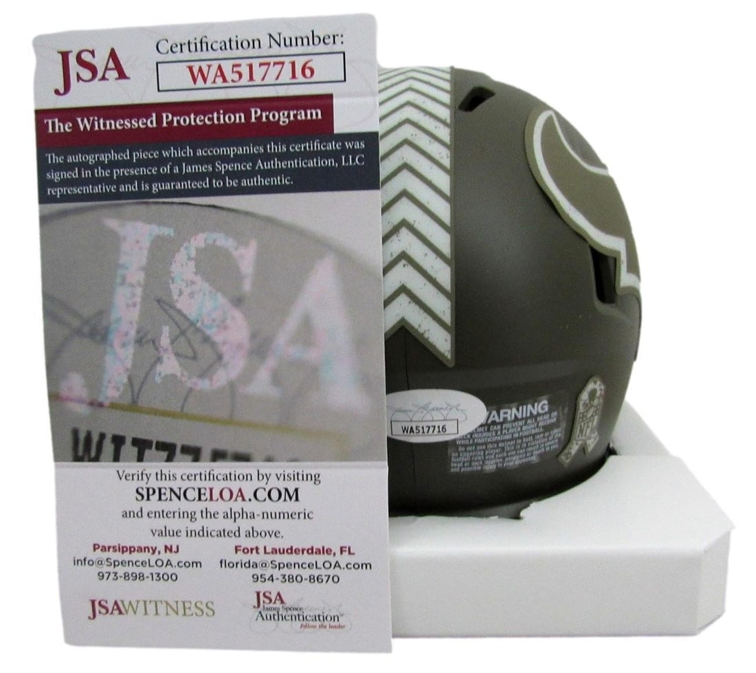 JSA Andre Johnson Autographed Mini Salute To Service Helmet Houston Texans - 5