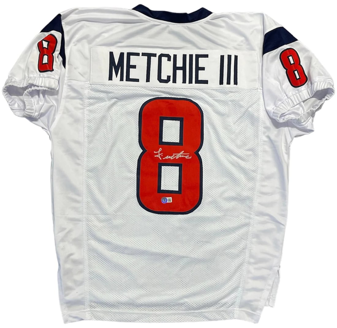 (Beckett) John Metchie III Autographed Custom Jersey: (Beckett) John Metchie III Autographed Custom Jersey This listing features (Beckett) John Metchie III Autographed Custom Jersey. Item specifics are provided below. Item Specifics: Brand: Beckett