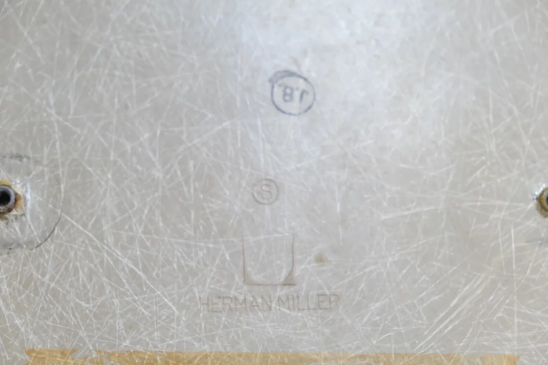 only CHARLES & RAY EAMES HERMAN MILLER FIBERGLASS ARMSHELL CHAIR CHECKER seat - 4