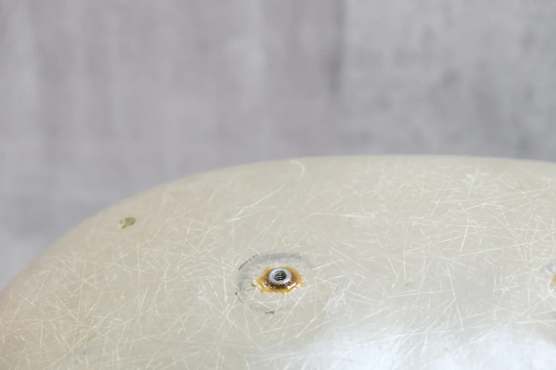 only CHARLES & RAY EAMES HERMAN MILLER FIBERGLASS ARMSHELL CHAIR CHECKER seat - 5