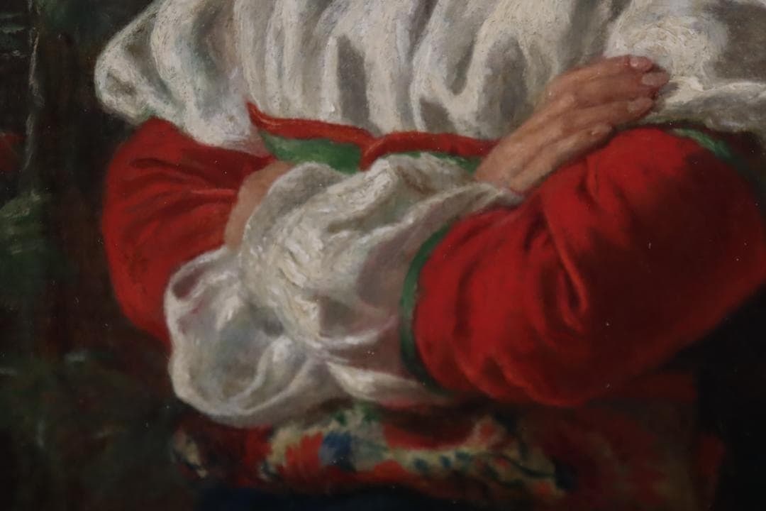 Painting Antique 19th Century Portrait by J.W. Chapman (1888)/ Original Oil - 13