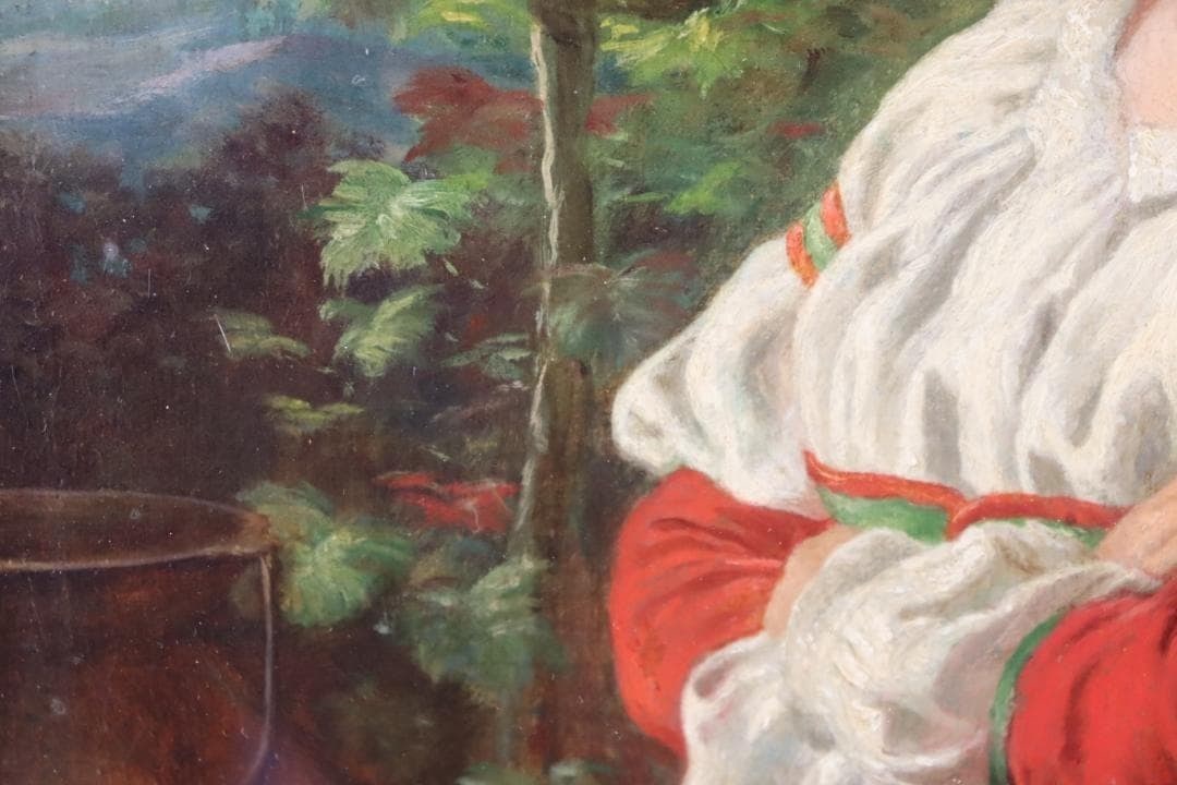 Painting Antique 19th Century Portrait by J.W. Chapman (1888)/ Original Oil - 14