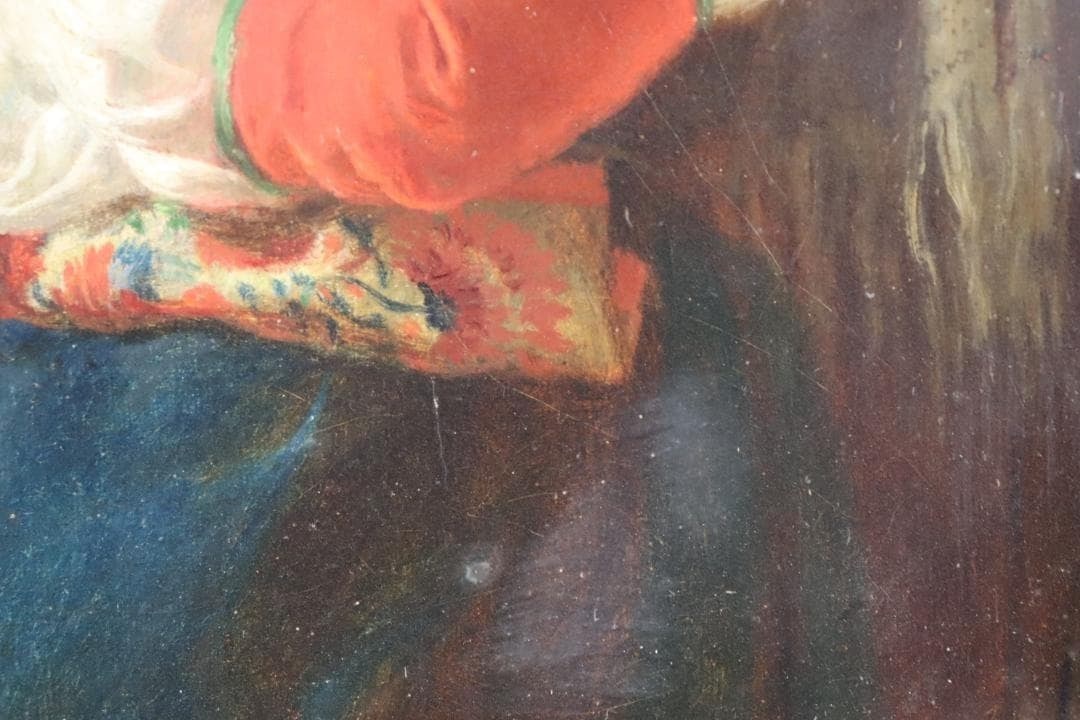 Painting Antique 19th Century Portrait by J.W. Chapman (1888)/ Original Oil - 15