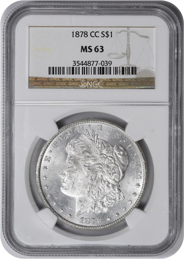 NGC 1878-CC Morgan Silver Dollar MS63: NGC 1878-CC Morgan Silver Dollar MS63 This listing features NGC 1878-CC Morgan Silver Dollar MS63. Item specifics are provided below. Item Specifics: Country Of Origin: United States Certification: