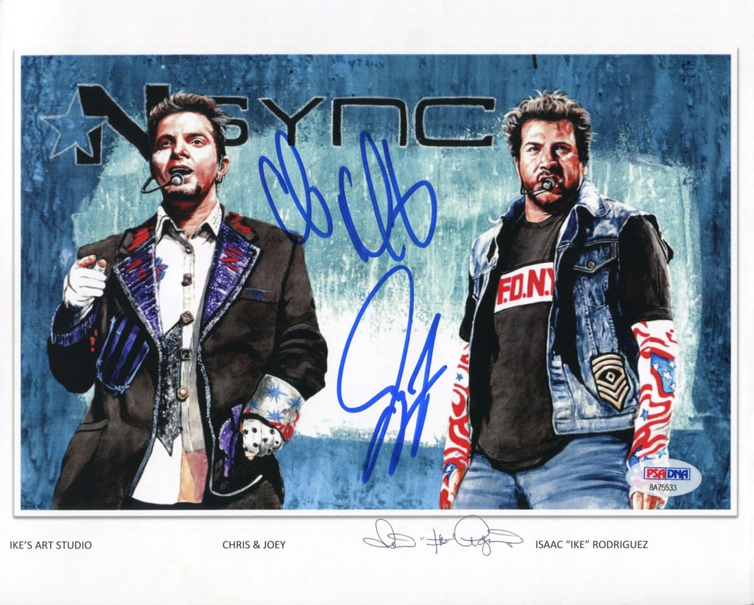 (PSA) Joey Fatone & Chris Kirkpatrick Autographed 11x14 Photo: (PSA) Joey Fatone & Chris Kirkpatrick Autographed 11x14 Photo This listing features (PSA) Joey Fatone & Chris Kirkpatrick Autographed 11x14 Photo. Item specifics are provided below. Item Specifics: