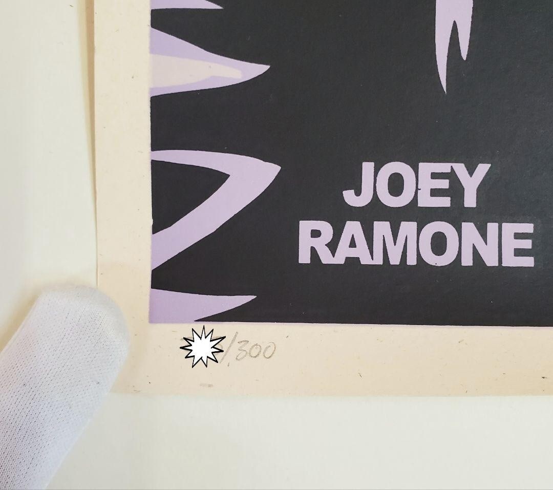 proof Shepard Fairey OBEY Joey Ramone artist signed 2005 pink silkscreen artist - 3