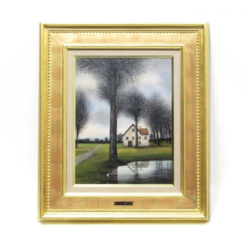 signed - Jack Depelt - oil painting on canvas - size 5 - "Trees and House - " 1985: signed - Jack Depelt - oil painting on canvas - size 5 - "Trees and House - " 1985 This listing features signed - Jack Depelt - oil painting on canvas - size 5 - "Trees and House - " 1985. Item specif