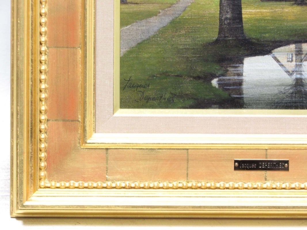 signed - Jack Depelt - oil painting on canvas - size 5 - "Trees and House - " 1985 - 4