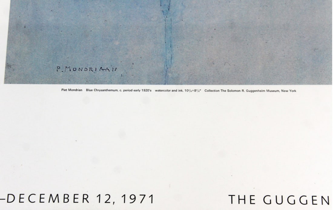 1971 Piet Mondrian Guggenheim Museum 100th Anniversary Poster - 3