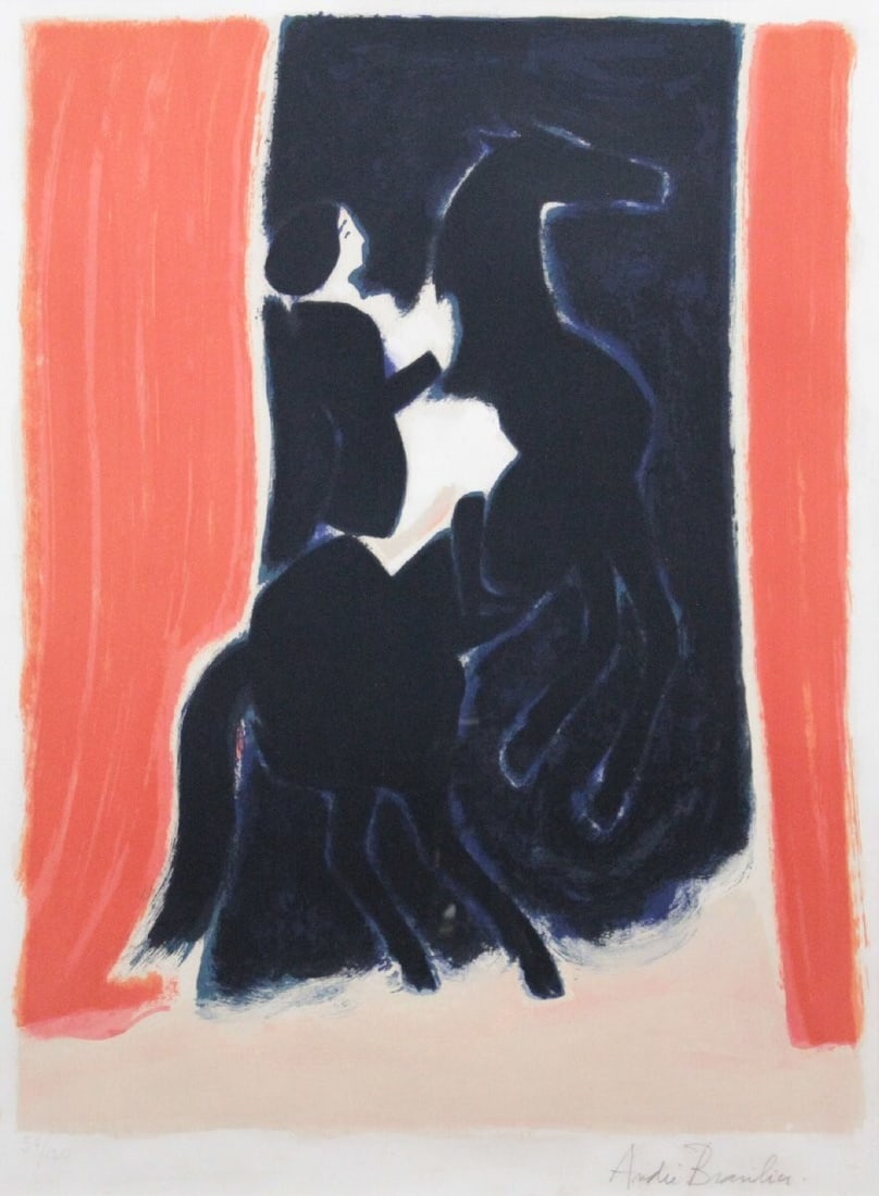 120 Andre Brasilier Original Lithograph "Circus" Signed Framed Limited edition - 2