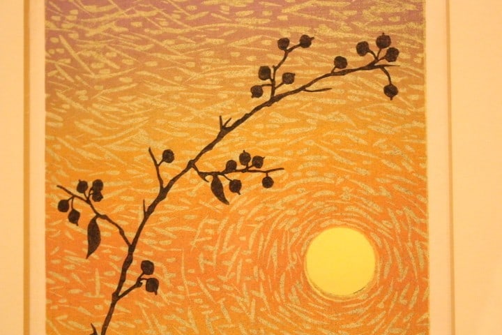 Signed Munenori Makino Sosh?/ Autumn Attire 1981 Japanese Woodblock Print - 3