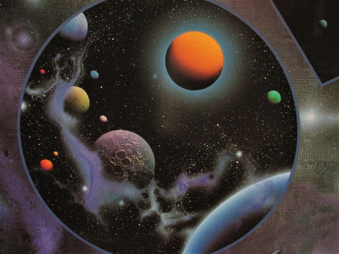 'Windows of the Mind' Mixed Media Print Signed Space Art - Michael David Ward - 2