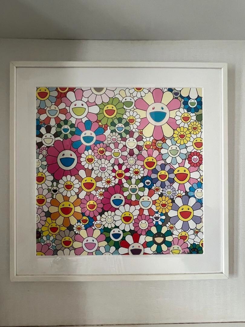 Signed Takashi Murakami "Smile of Flowers" 2011 Edition Framed and (1 of 4)
