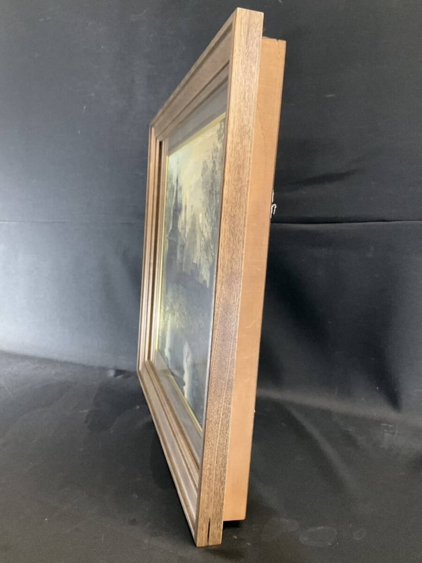 38x45.5 cm - Russian Oil Painting Church Landscape by Nasonov - Original Signed - 7