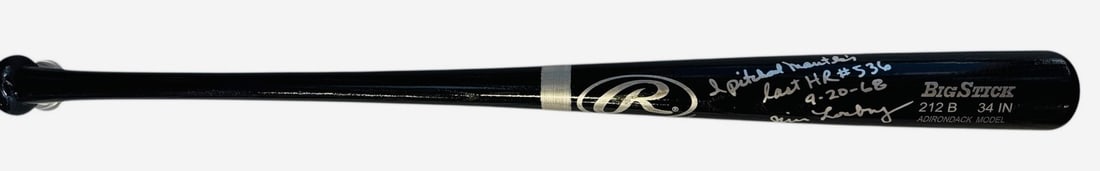 Bat Jim Lonborg Autographed Rawlings Adirondack Big Stick (1 of 2)