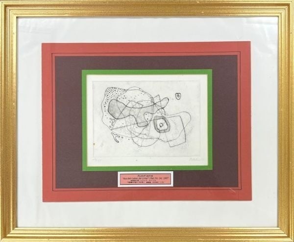 Art Rudolf Jahns Aus dem Leben der Linien 1967 Etching Signed 17/ 25 German (1 of 7)