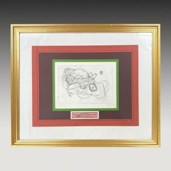 Art Rudolf Jahns Aus dem Leben der Linien 1967 Etching Signed 17/ 25 German - 2