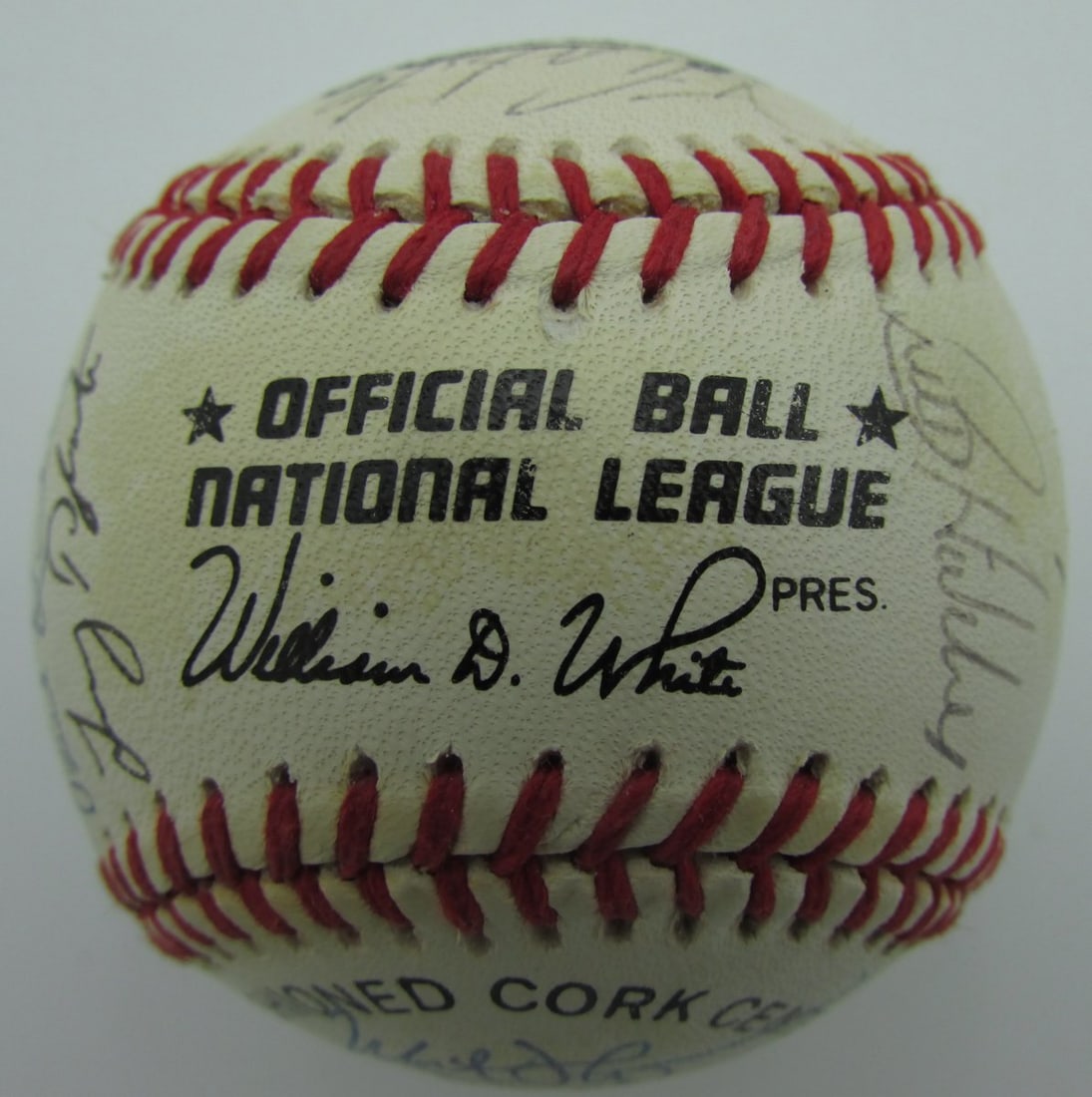 149234 1994 Phillies Team Signed by 26 ONL Baseball Fregosi Daulton - 4