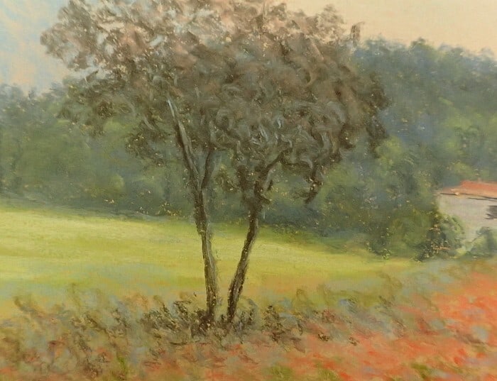 Landscape Rodolphe Planquette Signed Pastel on paper Painting Framed Mountain - 4