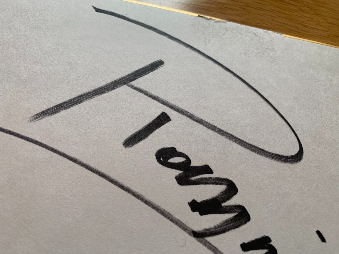 extremely rare - Andre the Giant Monster Rossimov autographed colored paper - 10