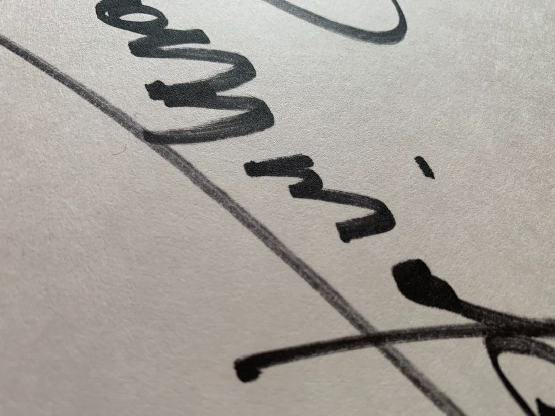 extremely rare - Andre the Giant Monster Rossimov autographed colored paper - 9