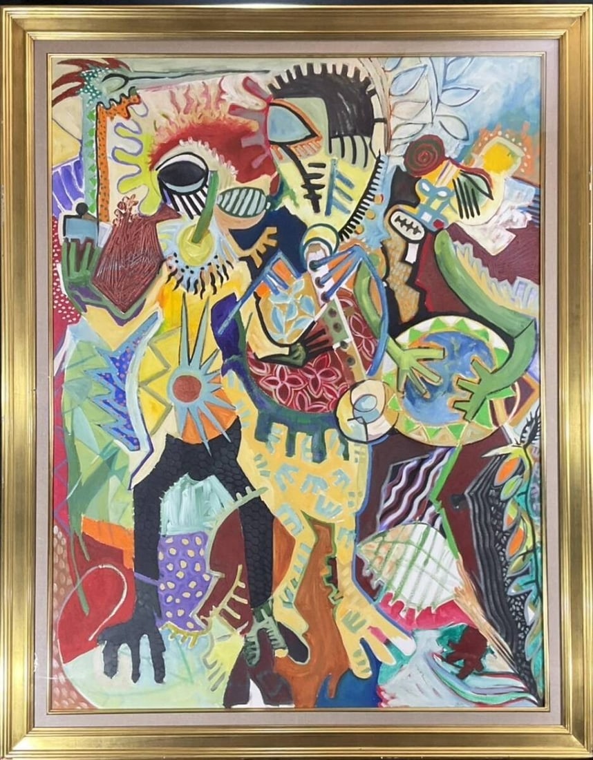 Signed John Beadle Secular Rite 1990 Large Original Oil Painting Abstract: Signed John Beadle Secular Rite 1990 Large Original Oil Painting Abstract This listing features Signed John Beadle Secular Rite 1990 Large Original Oil Painting Abstract. Item specifics are provided b