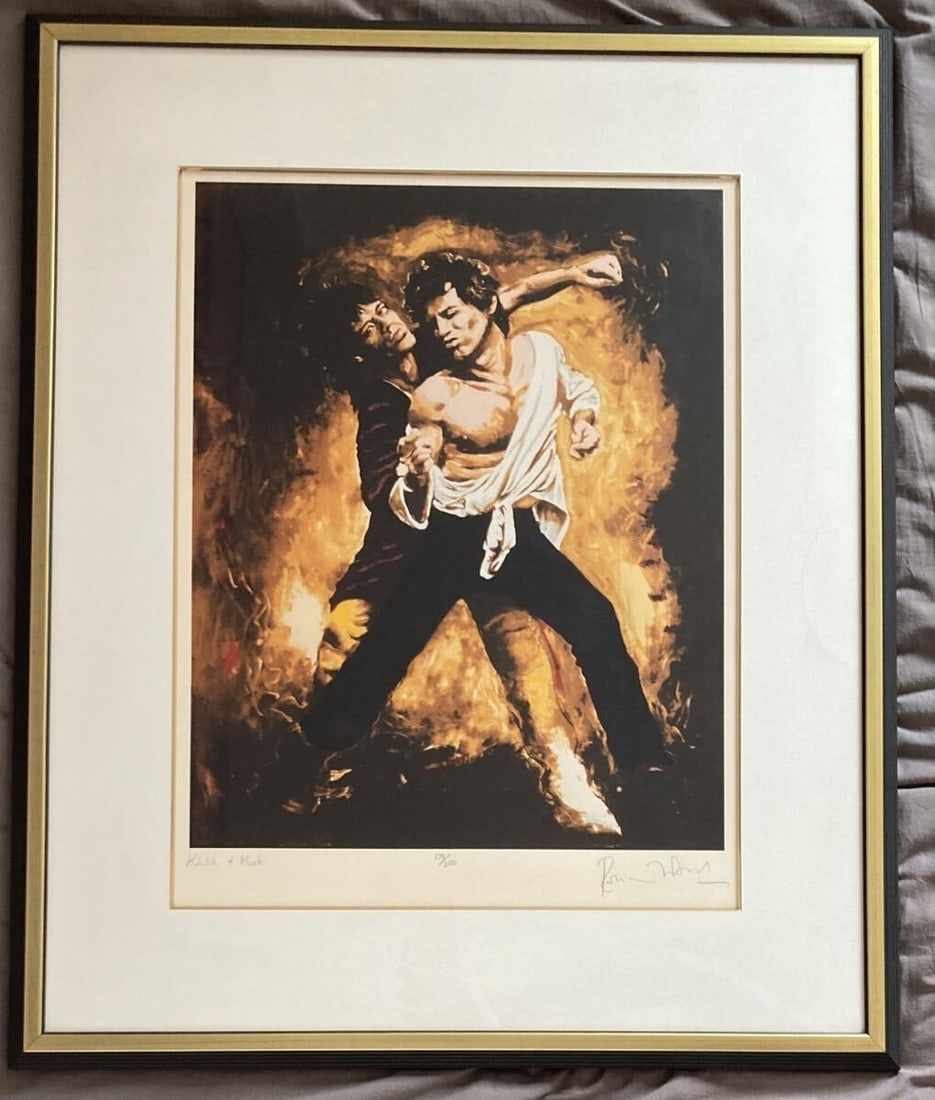 178/ 250 - Ronnie Wood "Keith & Mick" Lithograph Edition - Hand-Signed and Framed (1 of 9)