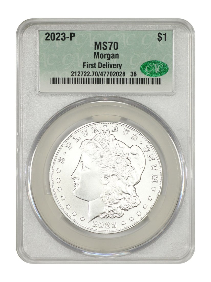 Delivery) 2023-P $1 Morgan Dollar CACG MS70 (First: Delivery) 2023-P $1 Morgan Dollar CACG MS70 (First This listing features Delivery) 2023-P $1 Morgan Dollar CACG MS70 (First. Item specifics are provided below. Item Specifics: Certification: CACG Cert