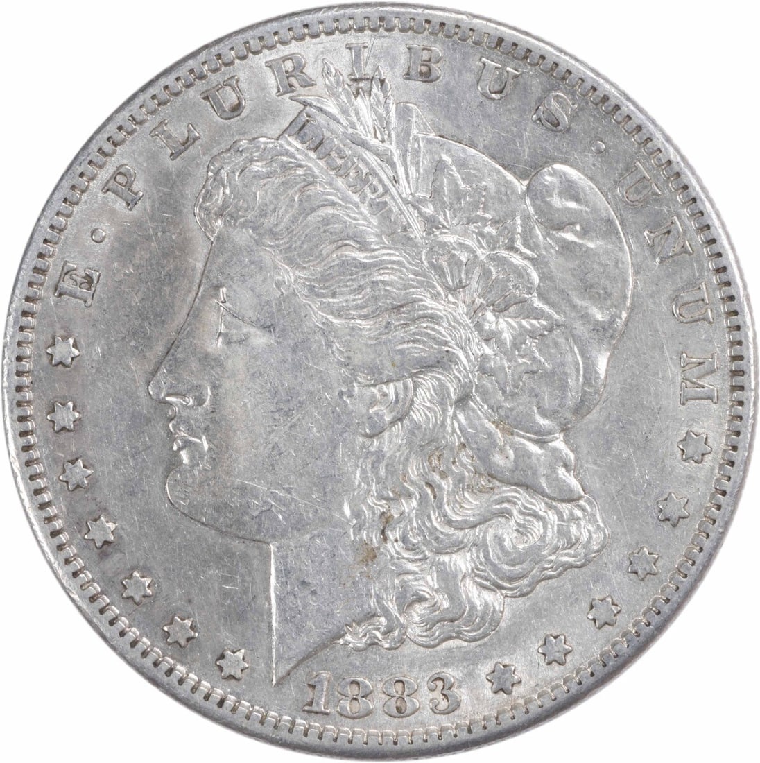 Uncertified 1883-S Morgan Silver Dollar AU: Uncertified 1883-S Morgan Silver Dollar AU This listing features Uncertified 1883-S Morgan Silver Dollar AU. Item specifics are provided below. Item Specifics: Country Of Origin: United States Certifi