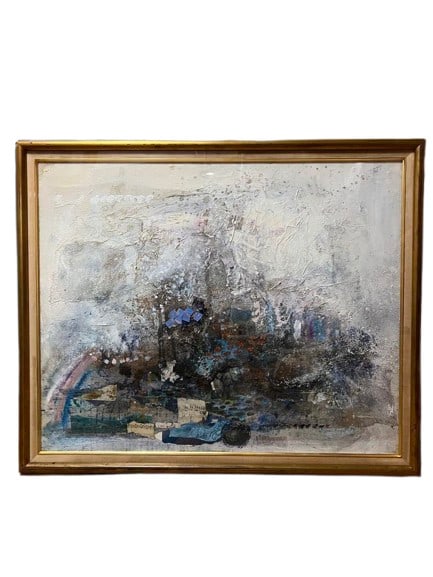 drawing Nissan Ingel "Melody" original oil painting collage original (1 of 5)