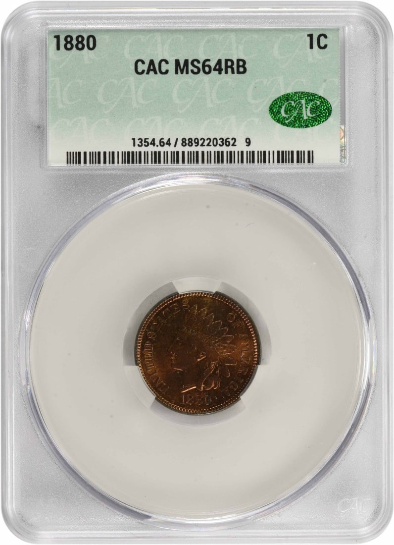 CACG 1880 Indian Cent MS64RB (1 of 1)