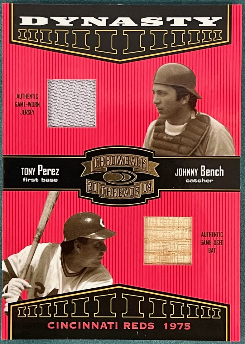 25 2004 Donruss Throwback Threads Game Used Materials Card #10/ (1 of 2)