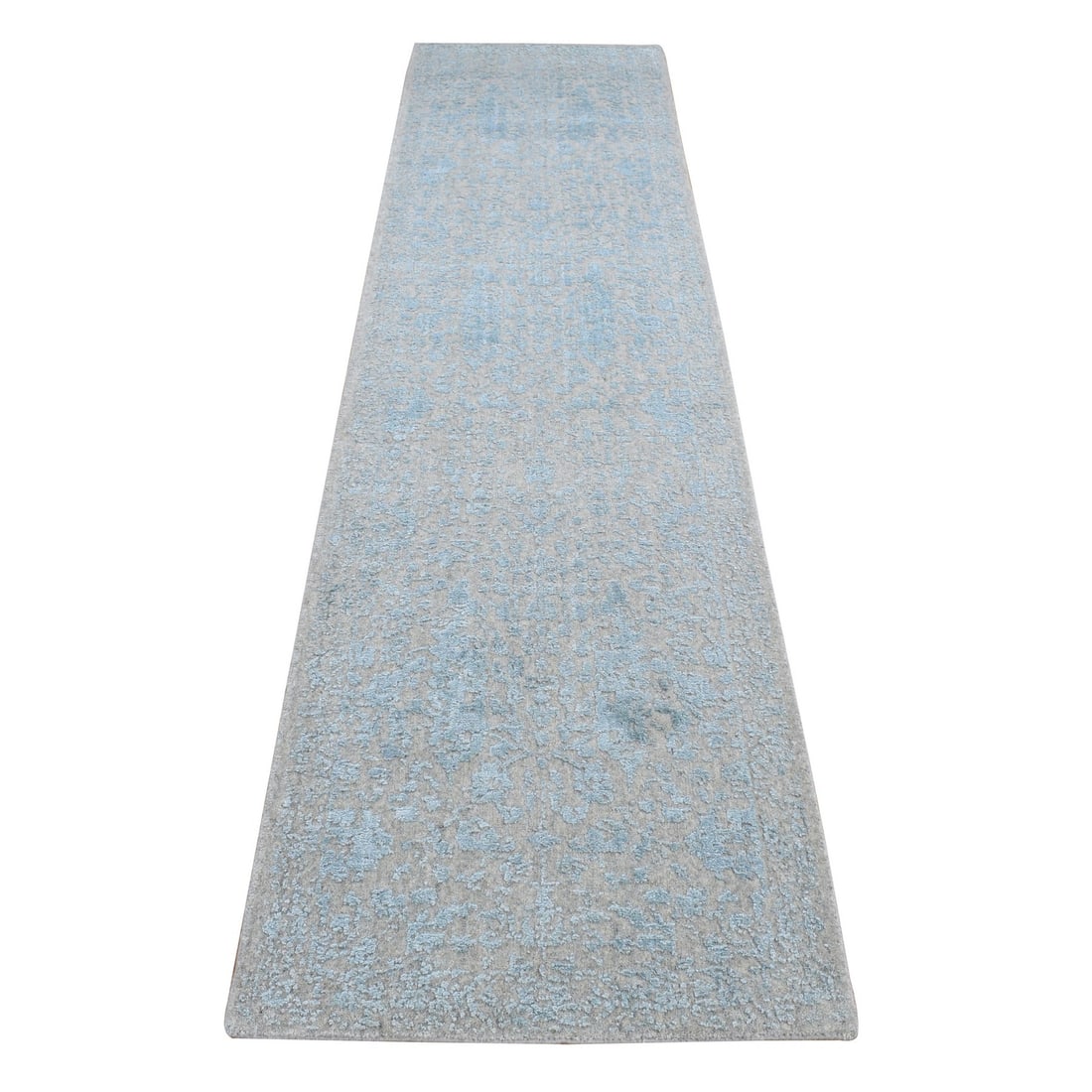 Rug 2'5"x10'1" Beige Jacquard Hand Loomed Wool/ Silk Tone on Tone Runner: Rug 2'5"x10'1" Beige Jacquard Hand Loomed Wool/ Silk Tone on Tone Runner This listing features Rug 2'5"x10'1" Beige Jacquard Hand Loomed Wool/ Silk Tone on Tone Runner. Item specifics are provided bel